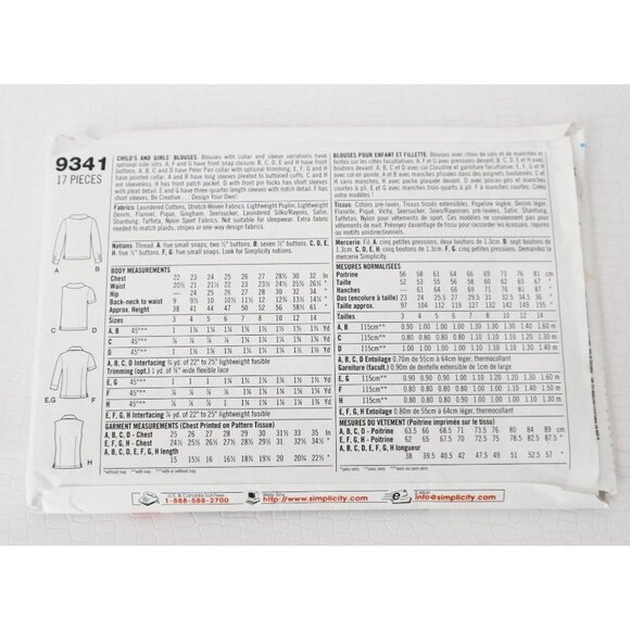 Simplicity Sewing Pattern 9341 Button Up Shirt Tunic Top Summer Short Sleeve Sle - Picture 4 of 4